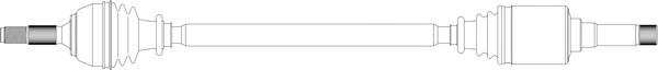 Полуось (привод) передняя правая CI3236 General Ricambi