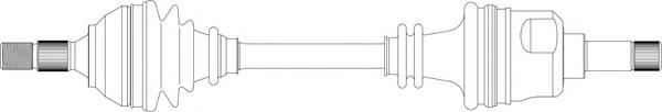 Полуось (привод) передняя левая CI3050 General Ricambi