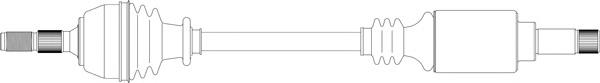Полуось (привод) передняя левая CI3123 General Ricambi