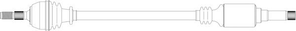 Правая полуось CI3124 General Ricambi