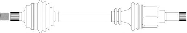 Полуось (привод) передняя левая CI3015 General Ricambi