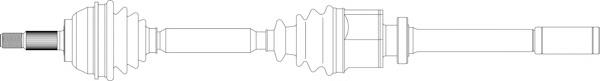 Полуось (привод) передняя правая 302899SETMS Master-sport