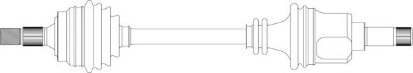 Полуось (привод) передняя левая 327318 Peugeot/Citroen
