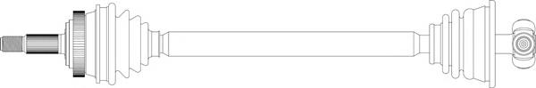 Полуось (привод) передняя левая RE3296 General Ricambi