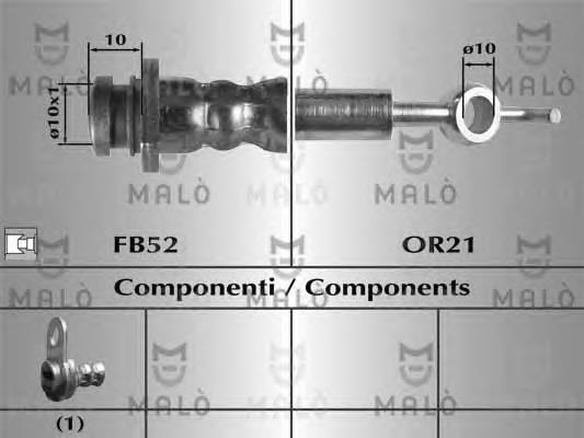 Mangueira do freio dianteira T59084 Brembo