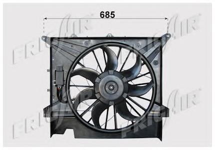 Ventilador elétrico de esfriamento montado (motor + roda de aletas) Volvo XC90