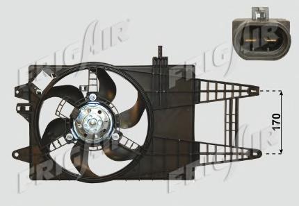 Difusor do radiador de esfriamento, montado com motor e roda de aletas 05041076 Frig AIR