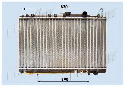 Радиатор охлаждения двигателя на Hyundai Santamo  
