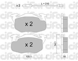 Колодки Cifam 8220370 цена, от 12.31 USD
