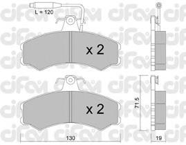 822-031-0 Cifam колодки тормозные передние дисковые