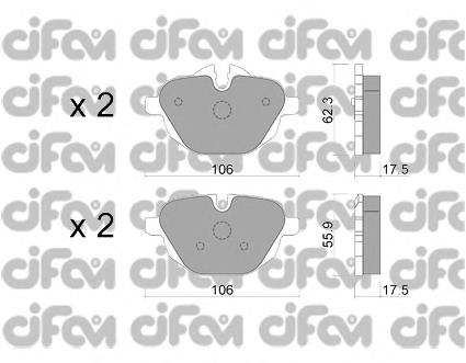 822-920-0 Cifam колодки тормозные задние дисковые
