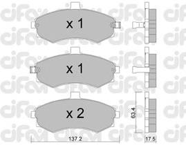 Колодки Cifam 8225040 цена, от 17.31 USD