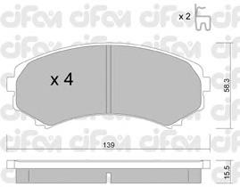 Колодки Cifam 8223990 цена, от 16.50 USD