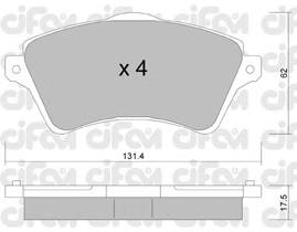 Передние тормозные колодки 8223490 Cifam