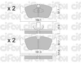 8222600 Cifam Колодки передние