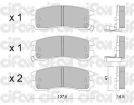 822-697-0 Cifam sapatas do freio traseiras de disco