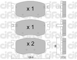 Колодки Cifam 8227240 цена, от 14.58 USD
