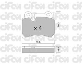 Задние тормозные колодки 8226600 Cifam