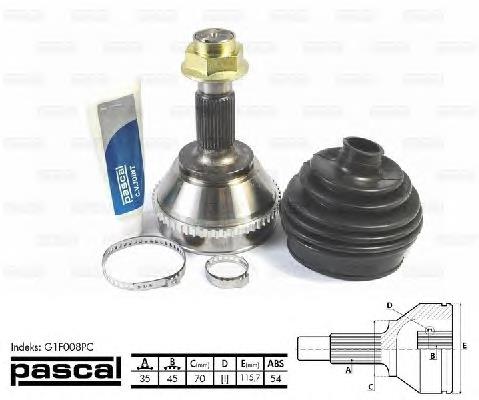 ШРУС наружный Pascal G1F008PC