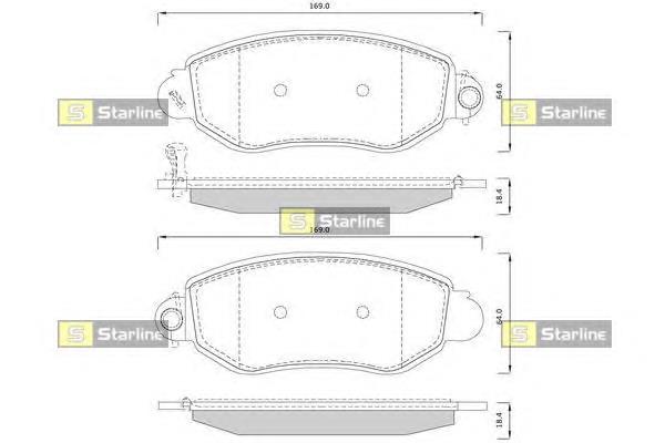 Колодки Starline BDS244 цена, от 19.30 USD