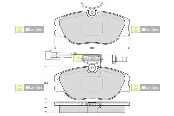 BDS279 Starline колодки тормозные передние дисковые