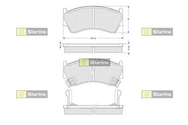 BD S139 Starline sapatas do freio dianteiras de disco