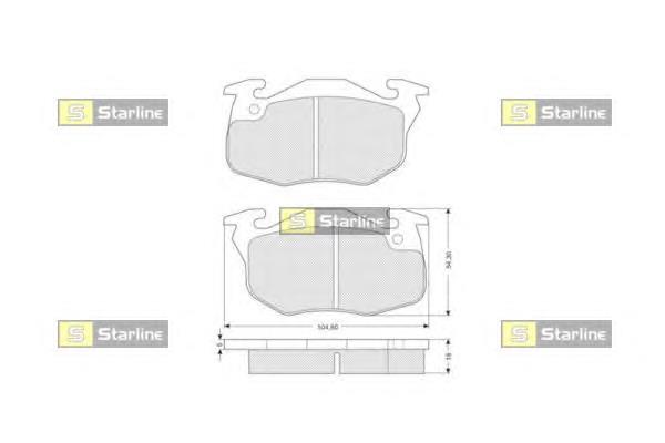 BD S107 Starline колодки тормозные передние дисковые
