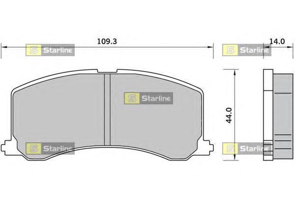 BD S413 Starline sapatas do freio dianteiras de disco