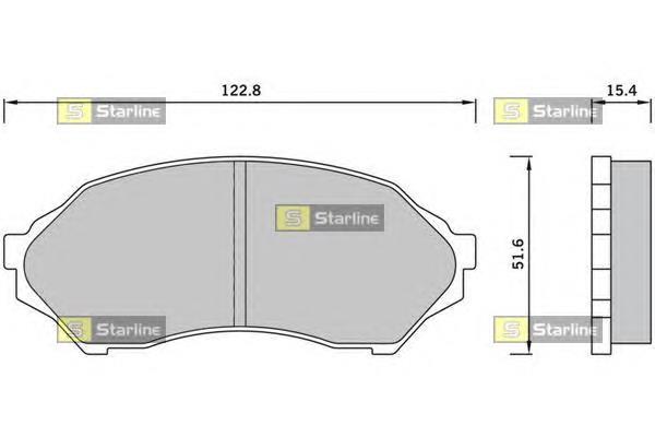 Передние тормозные колодки BDS421 Starline