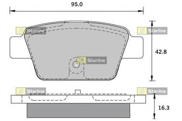 BDS429 Starline колодки тормозные задние дисковые