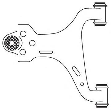 6393300510 Mercedes braço oscilante inferior direito de suspensão dianteira