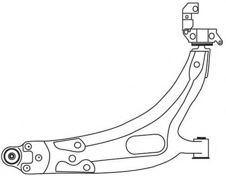 2730 Frap braço oscilante inferior direito de suspensão dianteira