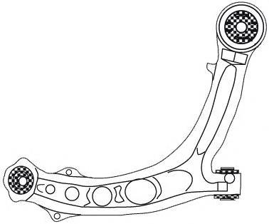 Рычаг передней подвески нижний правый 2648 Frap