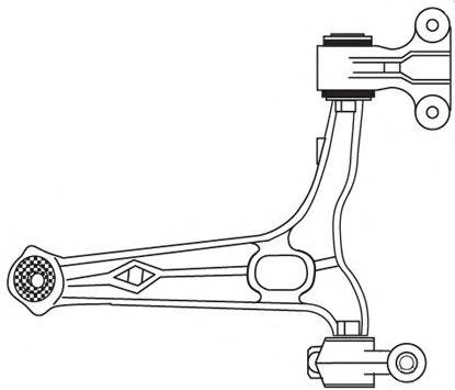 2654 Frap braço oscilante inferior direito de suspensão dianteira