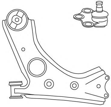 Рычаг передней подвески нижний левый 3989 Frap