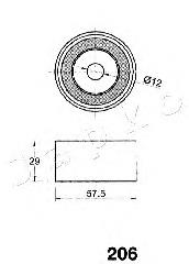 Rolo parasita da correia do mecanismo de distribuição de gás Toyota Camry 2 V2
