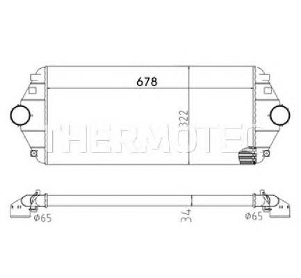 DAP001TT Thermotec radiador de intercooler