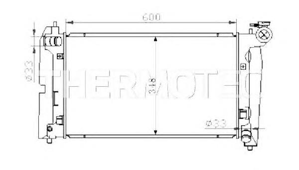 D72023TT Thermotec radiador de esfriamento de motor