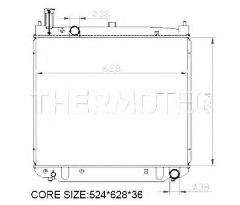 D72017TT Thermotec radiador de esfriamento de motor