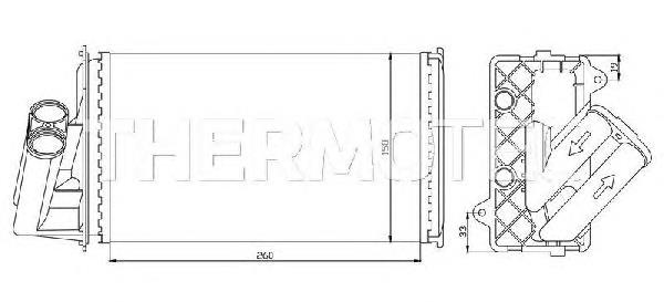 D6R006TT Thermotec radiador de forno (de aquecedor)