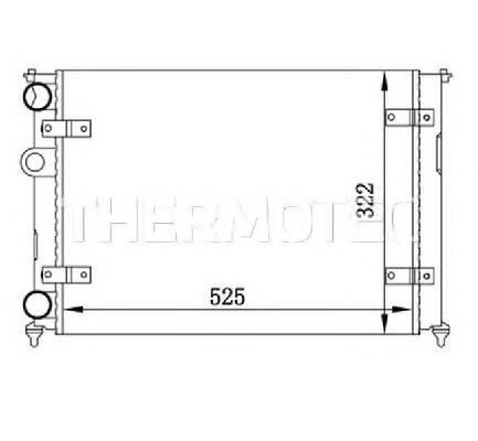 D7W029TT Thermotec radiador de esfriamento de motor