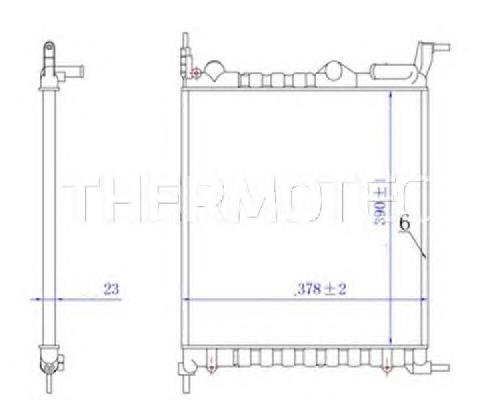 D7R013TT Thermotec radiador de esfriamento de motor