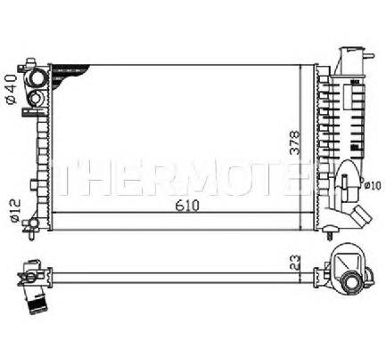 D7P014TT Thermotec radiador de esfriamento de motor