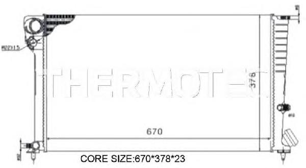 D7P016TT Thermotec radiador de esfriamento de motor