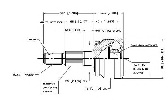 Купить 20025 GKN-Spidan Внешняя граната