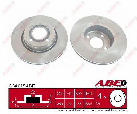 C3A015ABE ABE Диск тормозной передний