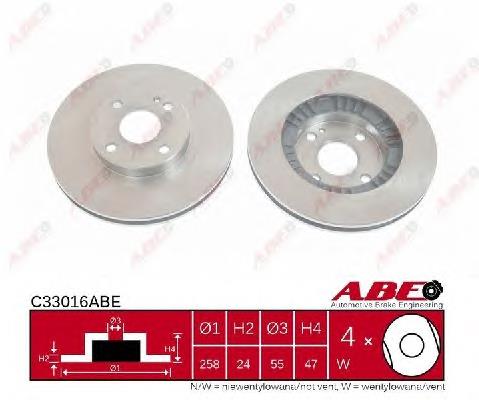 Передний тормозной диск ABE C33016ABE