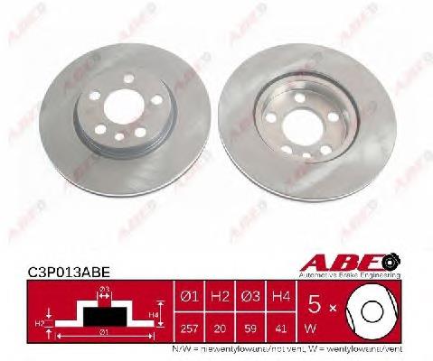 Тормоз дисковый передний ABE C3P013ABE цена, от 21.88 USD