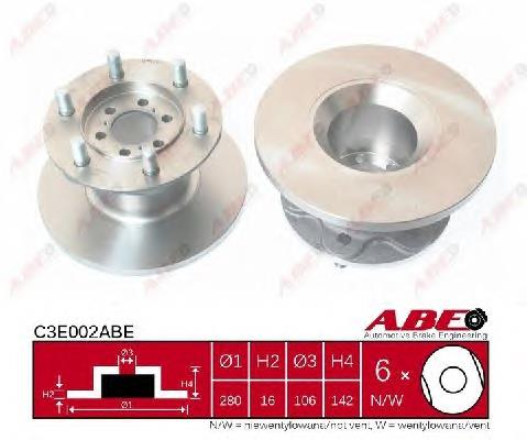Передние тормозные диски C3E002ABE ABE