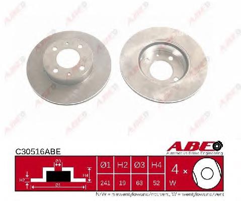C30516ABE ABE Диск тормозной передний